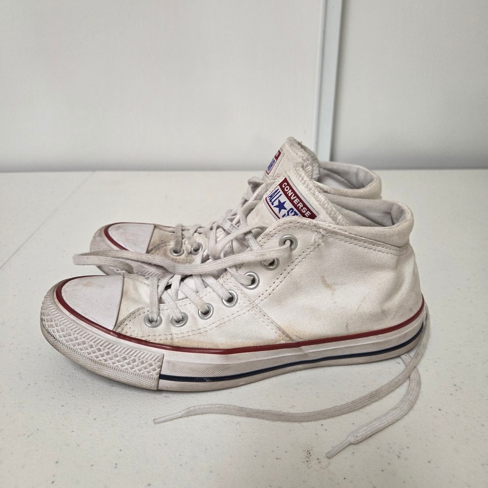 Converse Chuck Taylor All Star Madison Mid White Canvas Shoes 563511F Womens 8